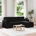 Bank fluweel zwart 228x134x80 cm