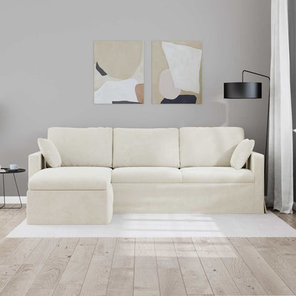 Bank Crème Totale afmetingen: 228 x 134 x 80 cm (B x D x H)