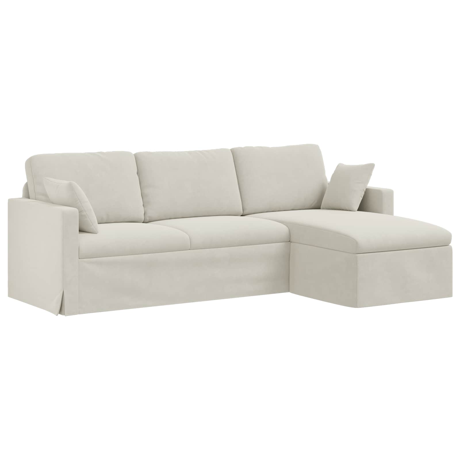 Bank Crème Totale afmetingen: 228 x 134 x 80 cm (B x D x H)