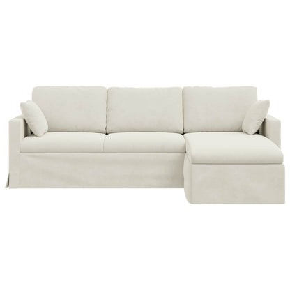 Bank Crème Totale afmetingen: 228 x 134 x 80 cm (B x D x H)
