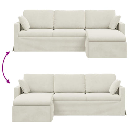 Bank Crème Totale afmetingen: 228 x 134 x 80 cm (B x D x H)