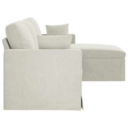 Bank Crème Totale afmetingen: 228 x 134 x 80 cm (B x D x H)