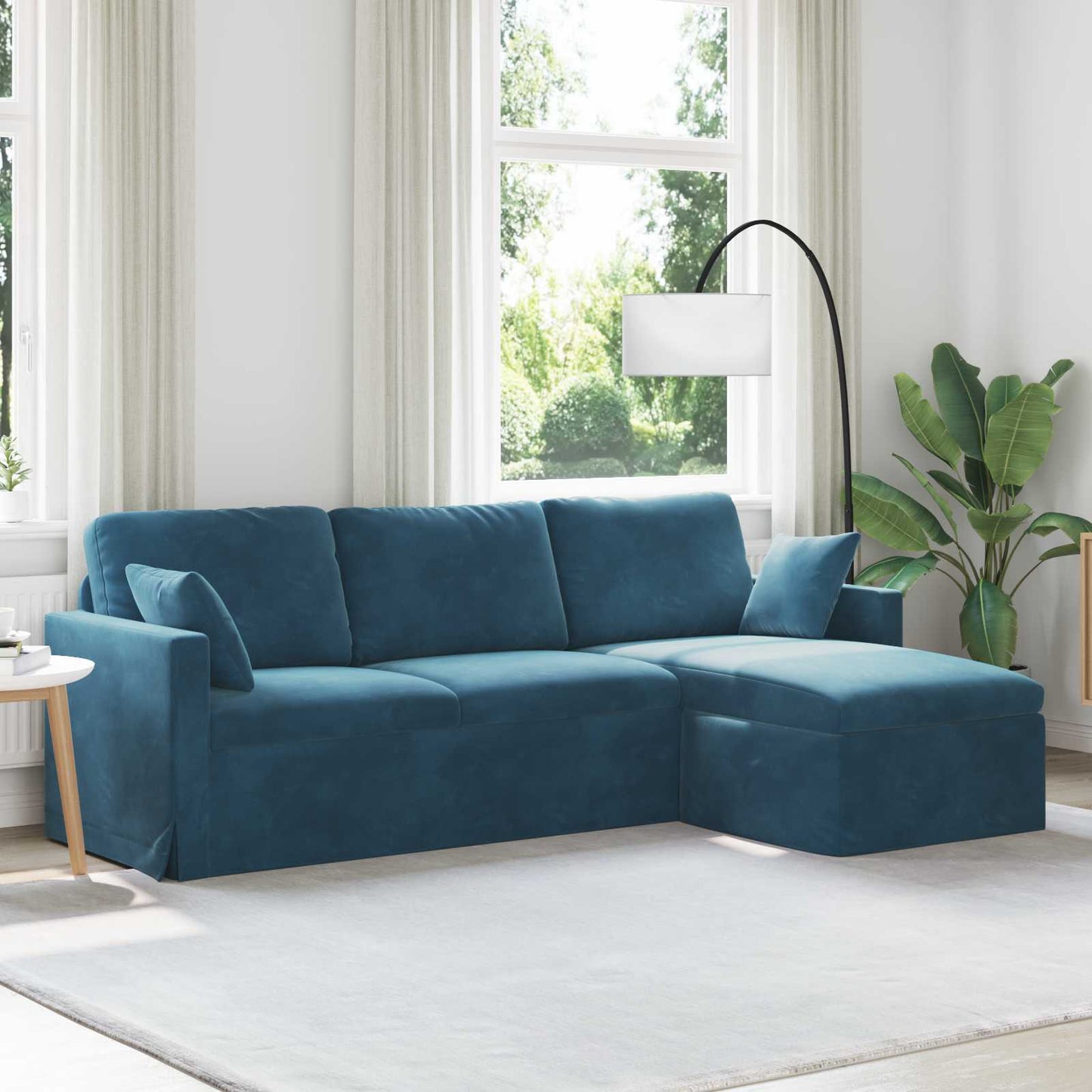 Bank Blauw Totale afmetingen: 228 x 134 x 80 cm (B x D x H)