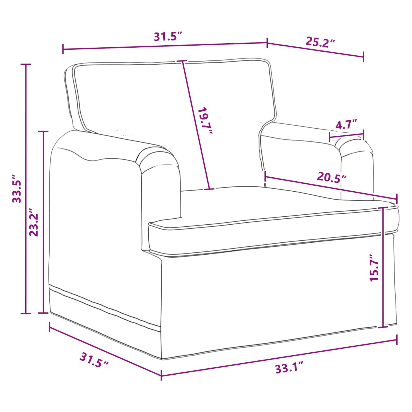 Bank 60cm Donkergrijs Metaal