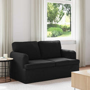 Bank zwart 142x80x85 cm stof