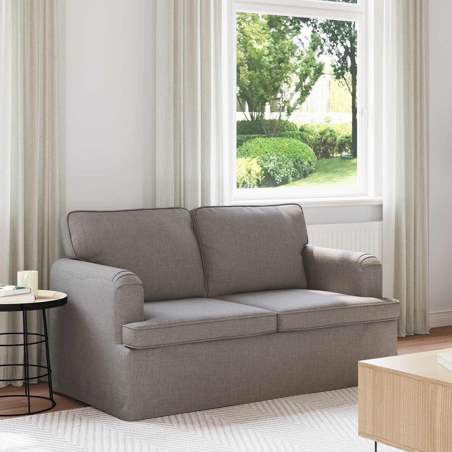 Bank Taupe 142 x 80 x 85 cm Metaal