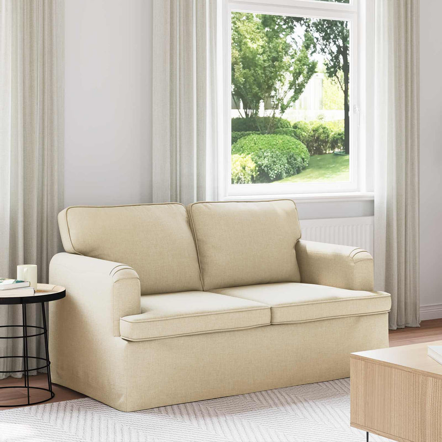 Bank Crème 142 x 80 x 85 cm Metaal