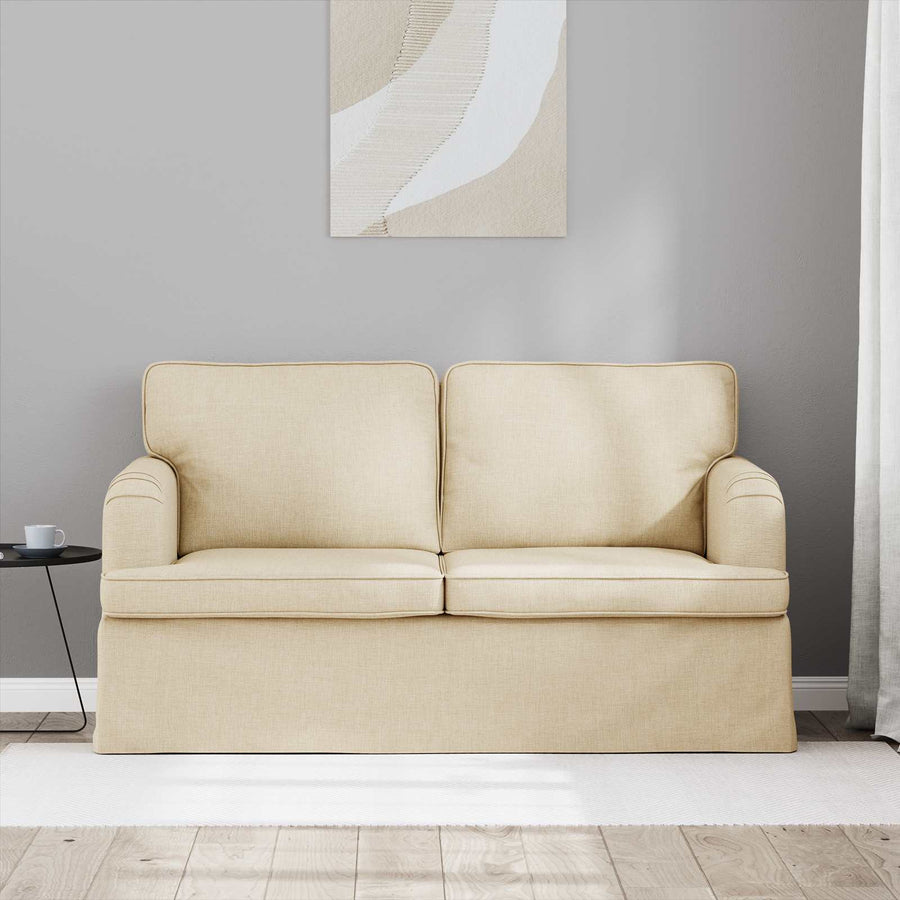Bank Crème 142 x 80 x 85 cm Metaal