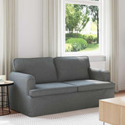 Bank donkergrijs 142x80x85 cm stof