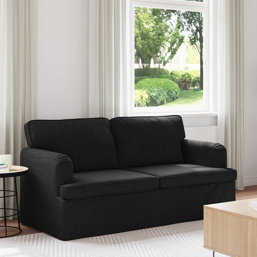 Bank 140cm Zwart Metaal