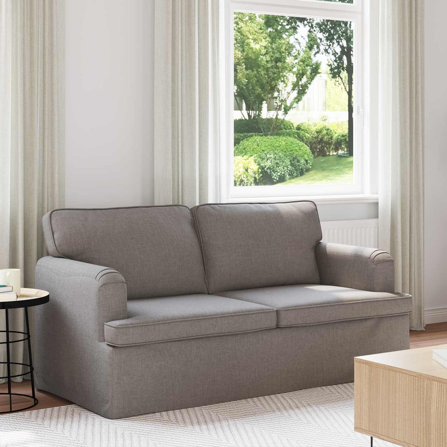 Bank 140cm Taupe Metaal