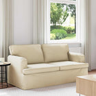 Bank crème 142x80x85 cm stof