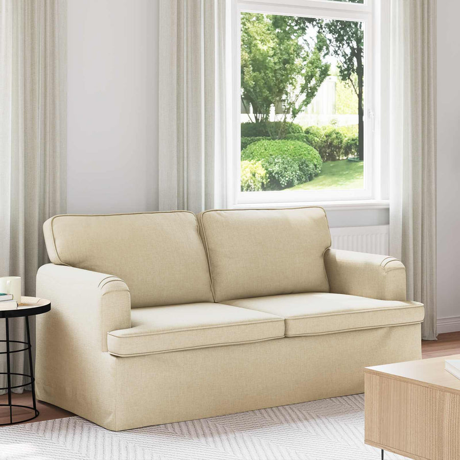 Bank Crème 142 x 80 x 85 cm Metaal