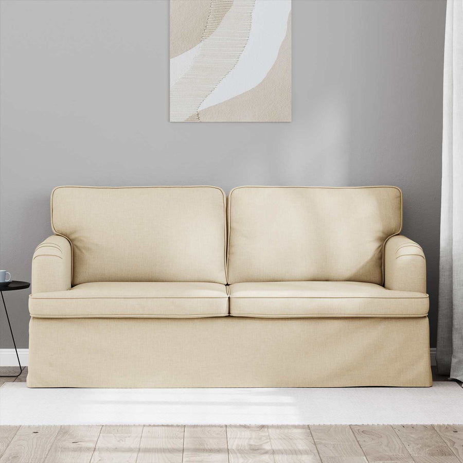 Bank Crème 142 x 80 x 85 cm Metaal