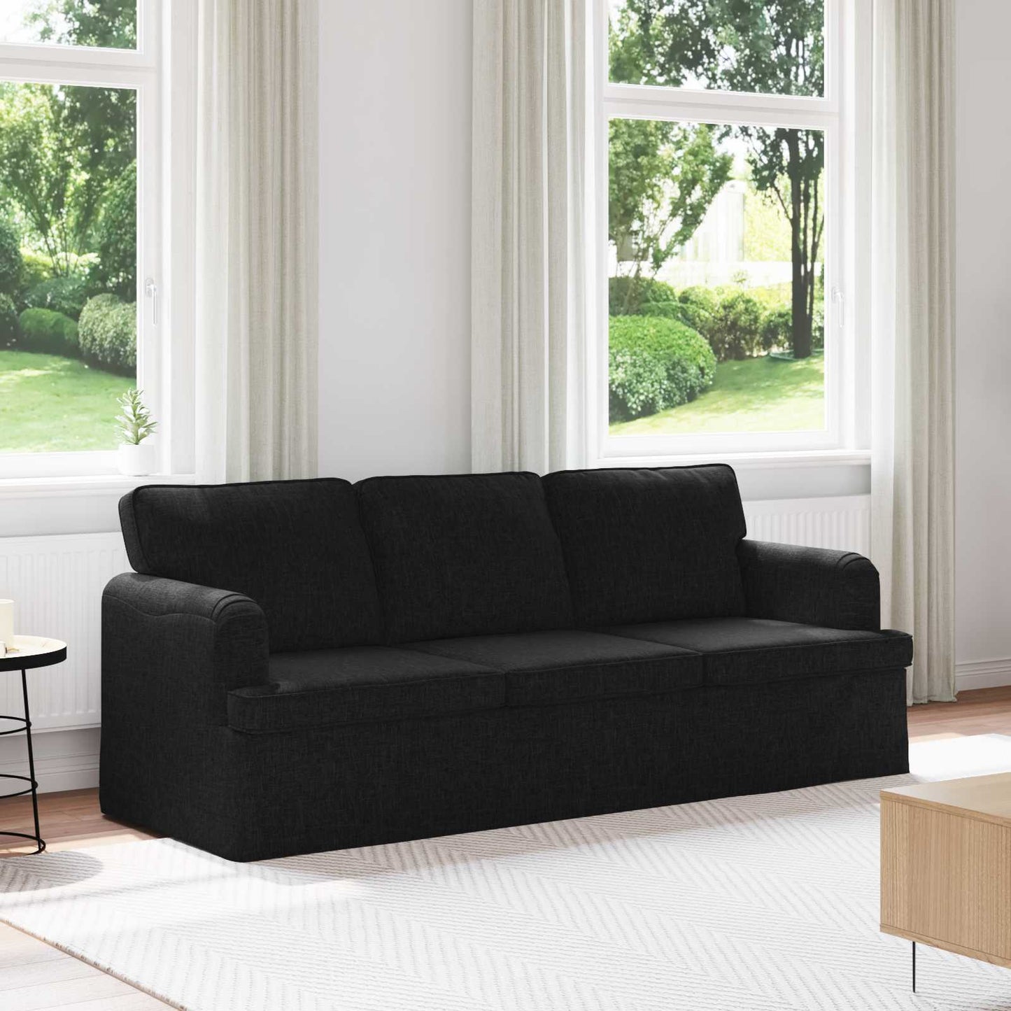 Bank Zwart 142 x 80 x 85 cm Metaal