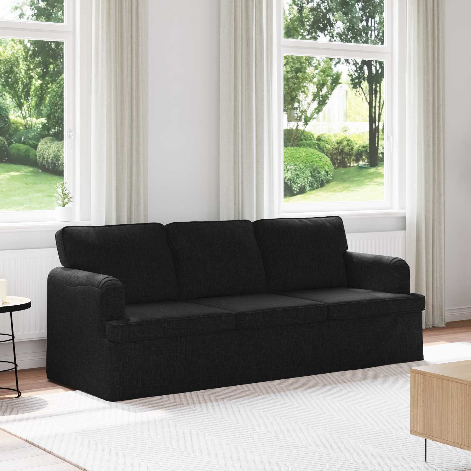Bank Zwart 142 x 80 x 85 cm Metaal