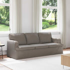 Bank taupe 201x80x85 cm stof