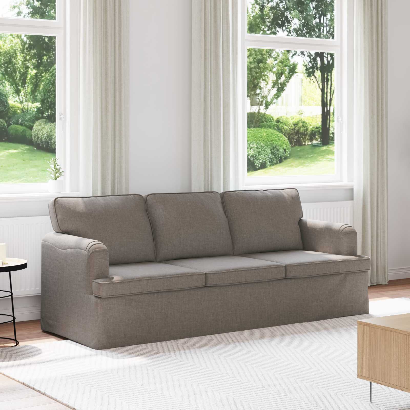 Bank Taupe 142 x 80 x 85 cm Metaal