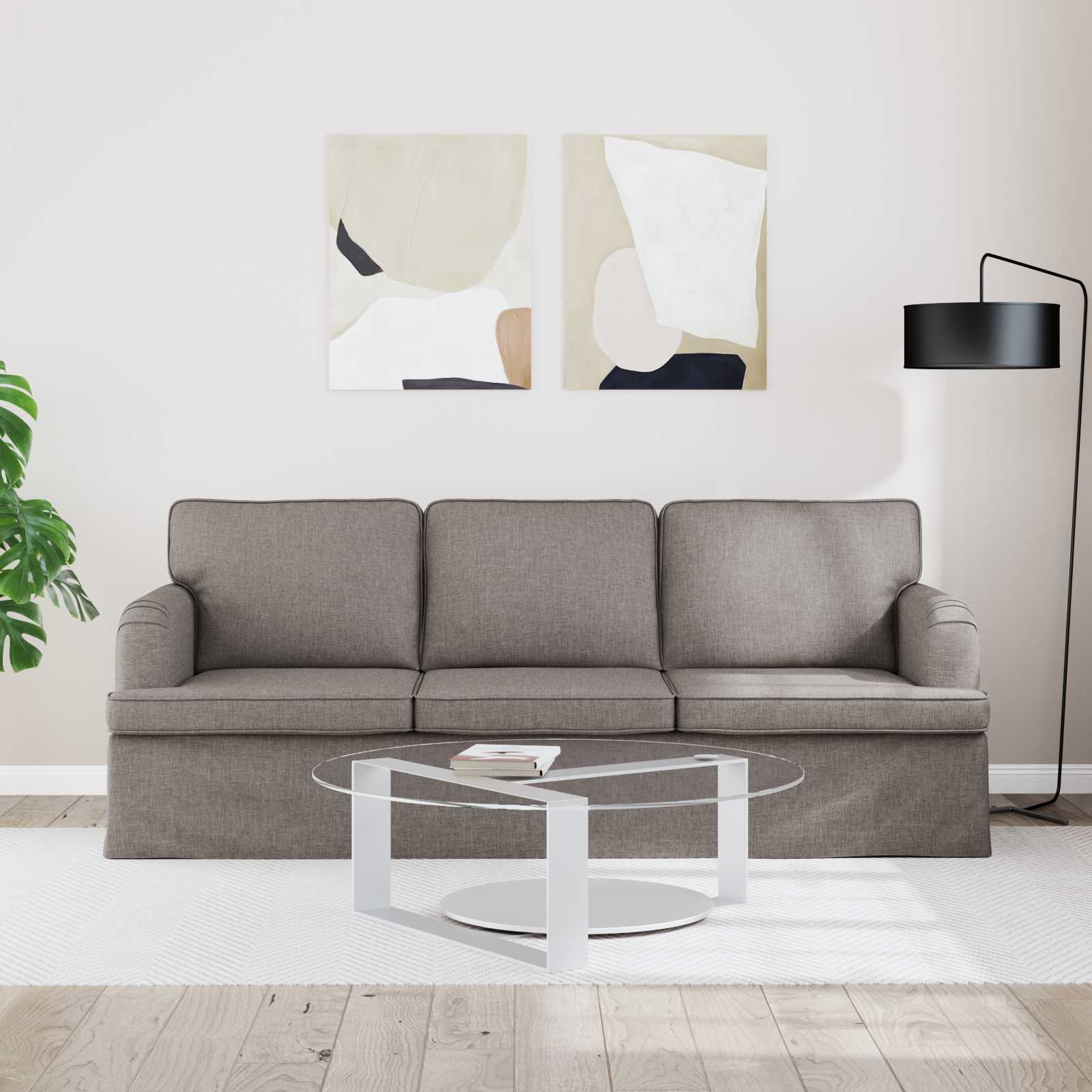 Bank Taupe 142 x 80 x 85 cm Metaal