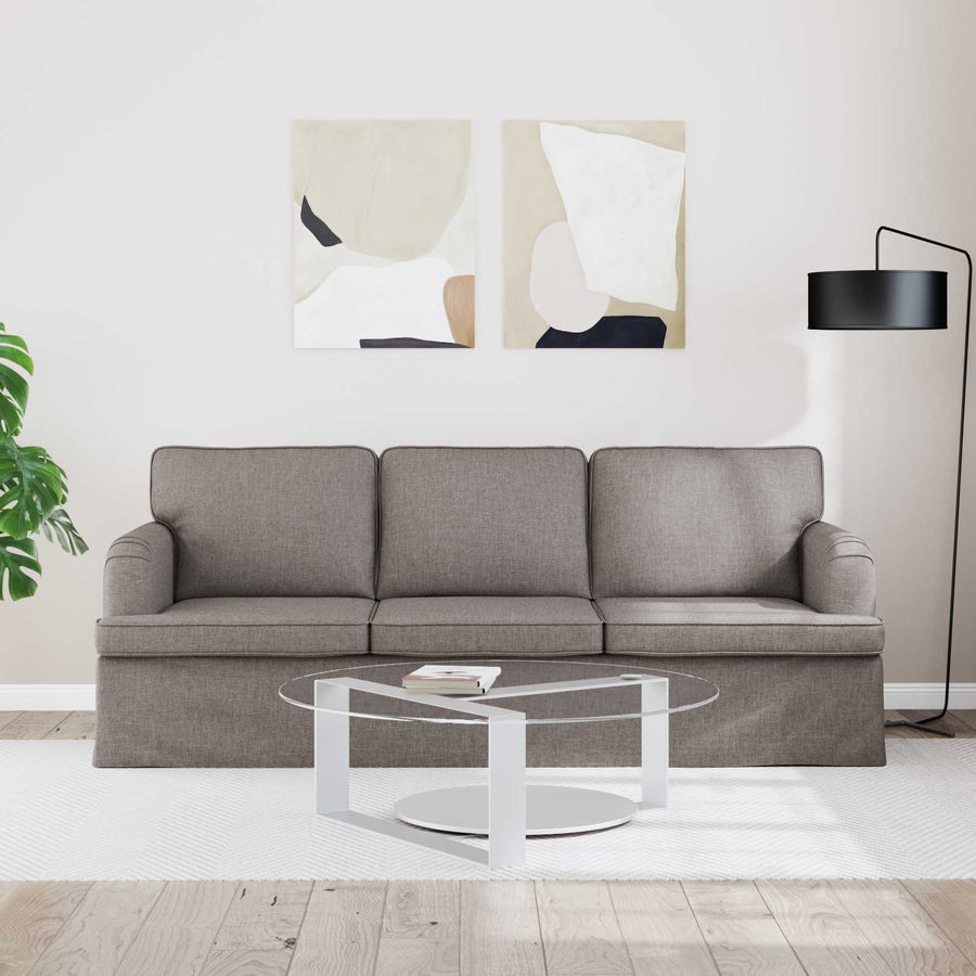 Bank Taupe 142 x 80 x 85 cm Metaal