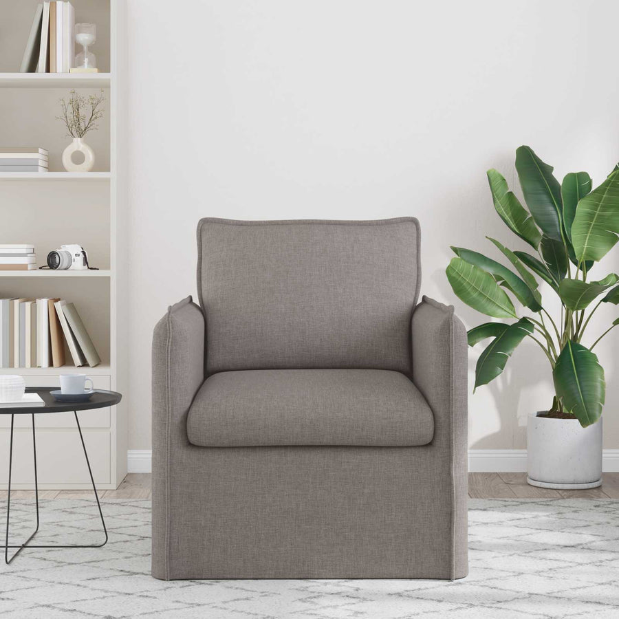 Bank 60cm Taupe Metaal