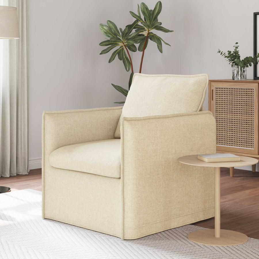 Bank 60cm Crème Metaal