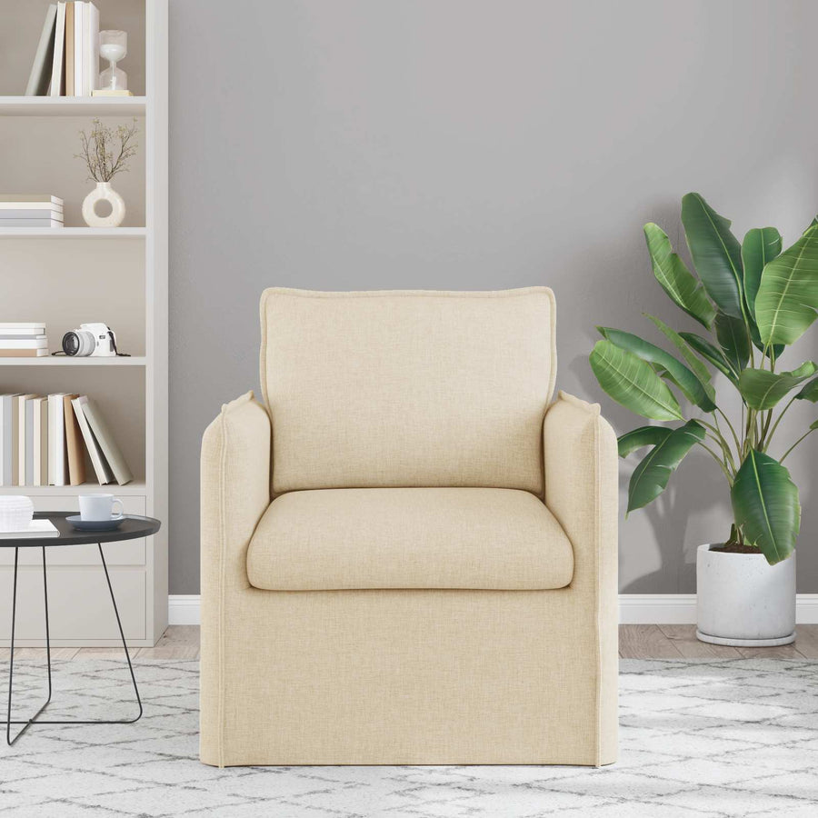 Bank 60cm Crème Metaal