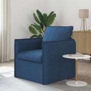 Bank blauw 195x82x85 cm stof