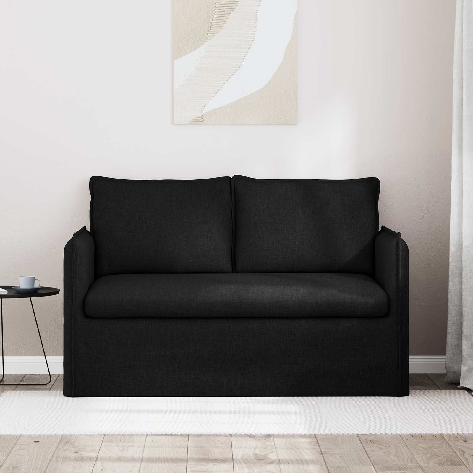 Bank Zwart 195 x 82 x 85 cm Metaal