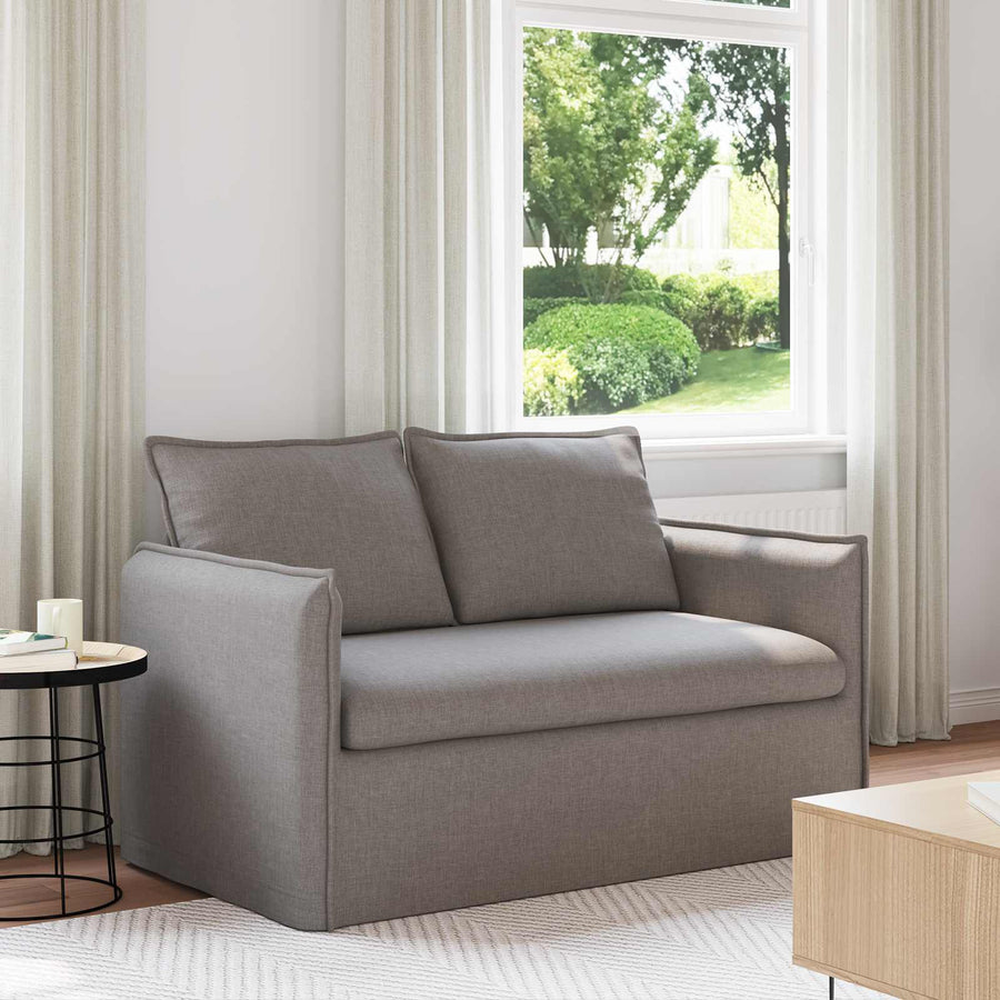 Bank 120cm Taupe Metaal