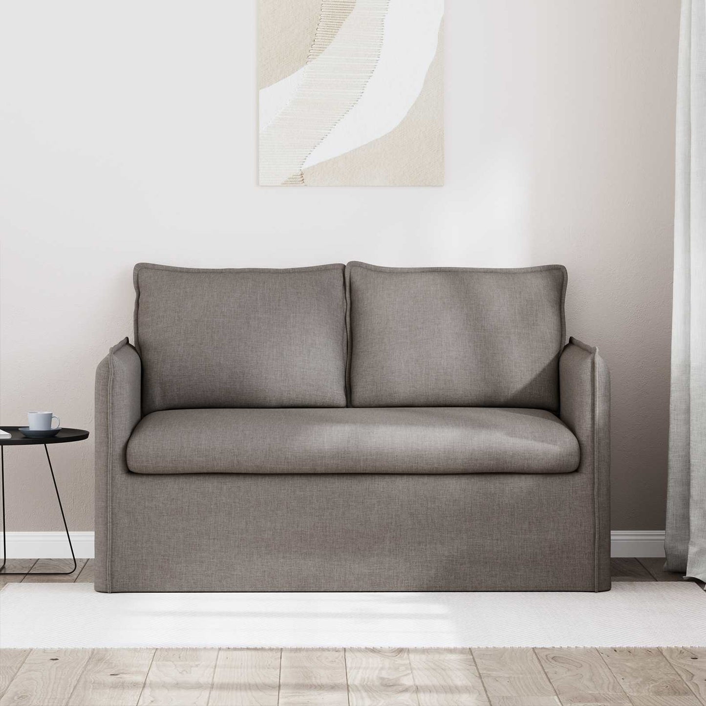 Bank 120cm Taupe Metaal
