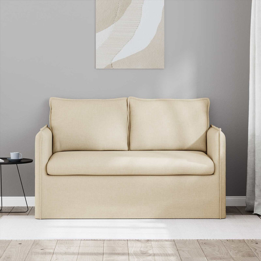 Bank 120cm Crème Metaal