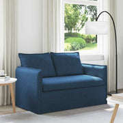 Bank blauw 136x82x85 cm stof