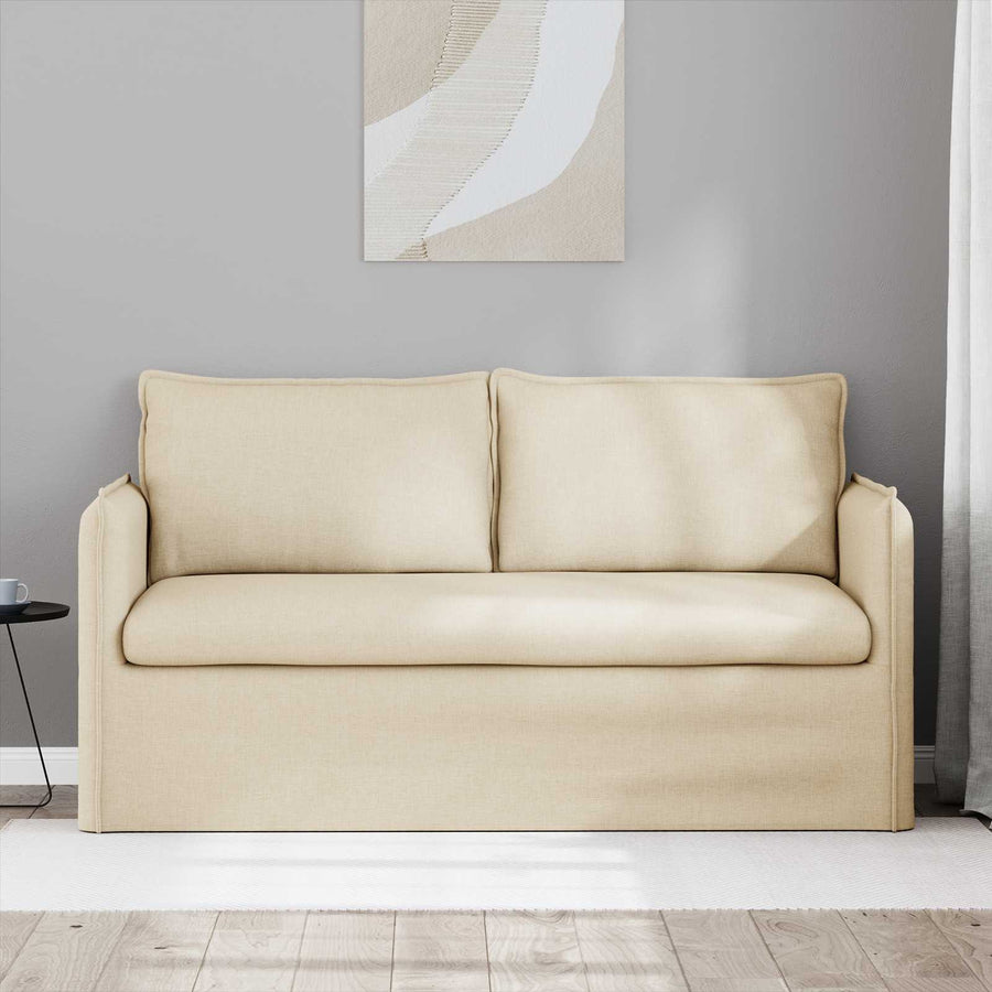 Bank Crème 195 x 82 x 85 cm Metaal