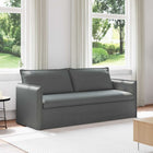 Bank donkergrijs 196x82x85 cm stof