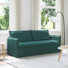 Bank donkergroen 196x82x85 cm stof