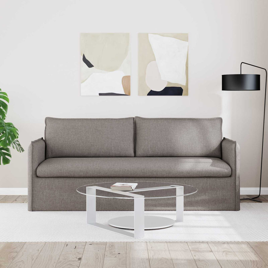 Bank Taupe 195 x 82 x 85 cm Metaal