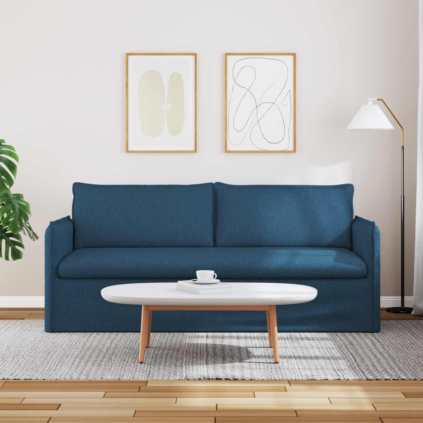 Bank Blauw 195 x 82 x 85 cm Metaal