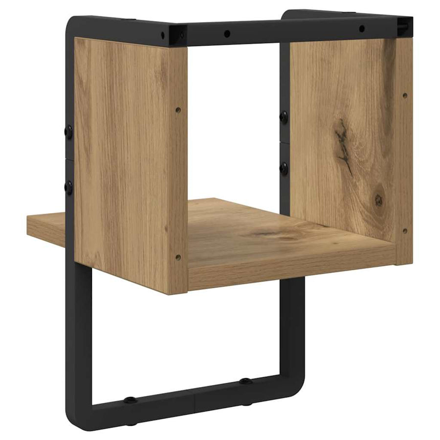 Wandplank Ambachtelijk eiken 20 x 25 x 30 cm Bewerkt hout