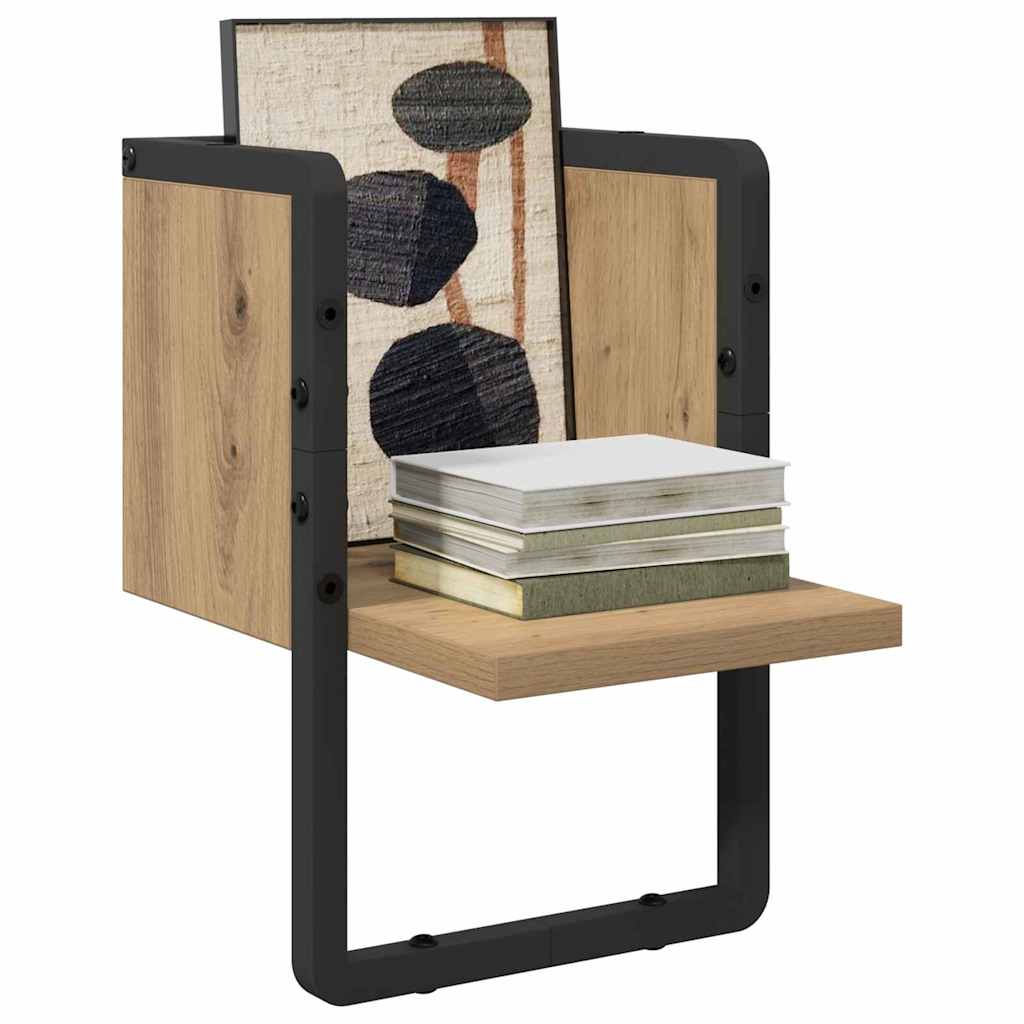 Wandplank Ambachtelijk eiken 20 x 25 x 30 cm Bewerkt hout