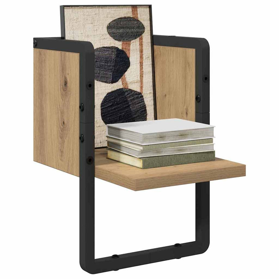 Wandplank Ambachtelijk eiken 20 x 25 x 30 cm Bewerkt hout