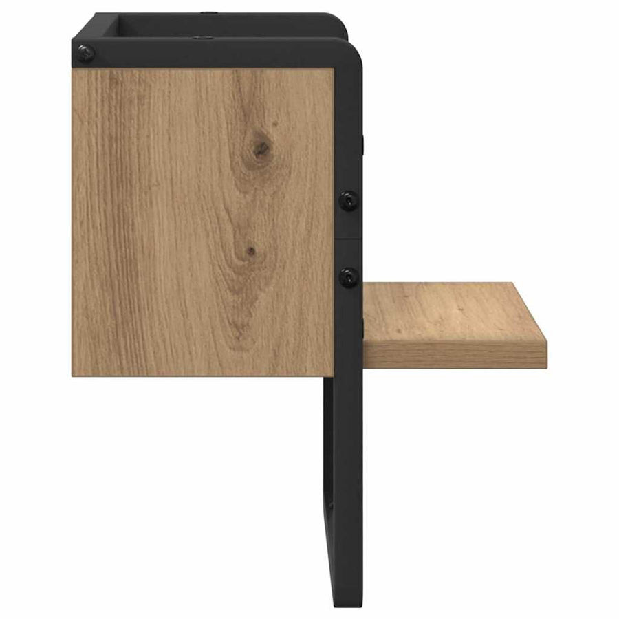 Wandplank Ambachtelijk eiken 20 x 25 x 30 cm Bewerkt hout
