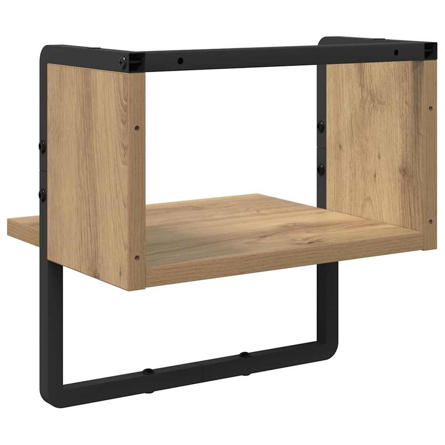 Wandplank Ambachtelijk eiken 30 x 25 x 30 cm Bewerkt hout
