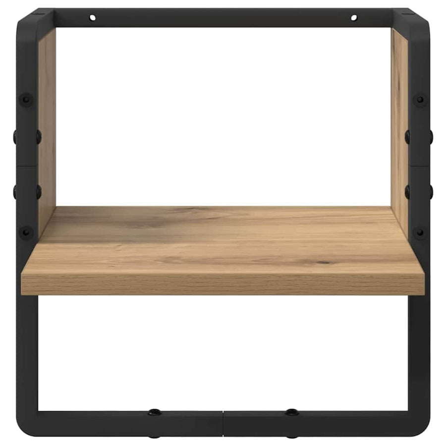 Wandplank Ambachtelijk eiken 30 x 25 x 30 cm Bewerkt hout