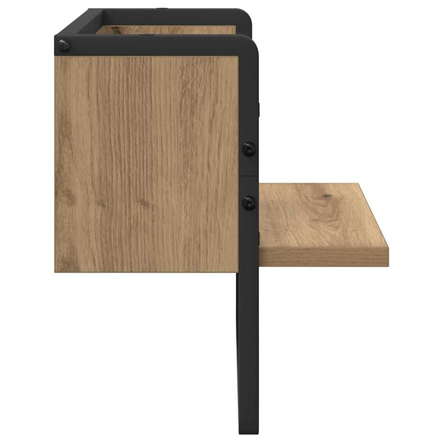 Wandplank Ambachtelijk eiken 30 x 25 x 30 cm Bewerkt hout