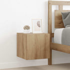 TV wandkast 30,5x35x30 cm bewerkt hout ambachtelijk eiken