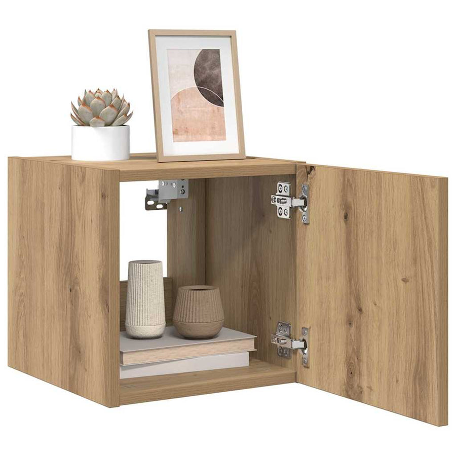 TV Wandkast Ambachtelijk eiken 30,5 x 35 x 30 cm Bewerkt hout