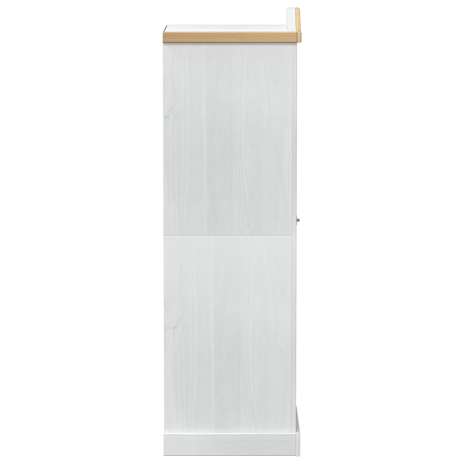 Kasten met plank Wit 55 x 52 x 170 cm Massief grenenhout
