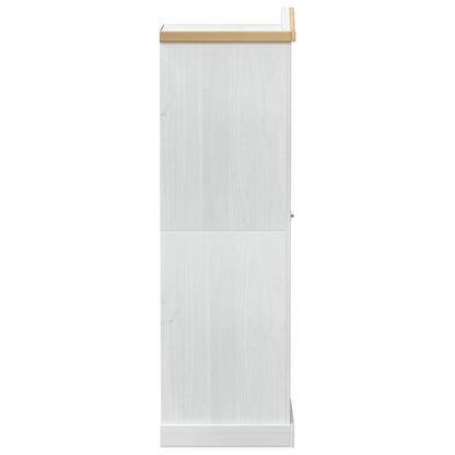 Kasten met plank Wit 55 x 52 x 170 cm Massief grenenhout