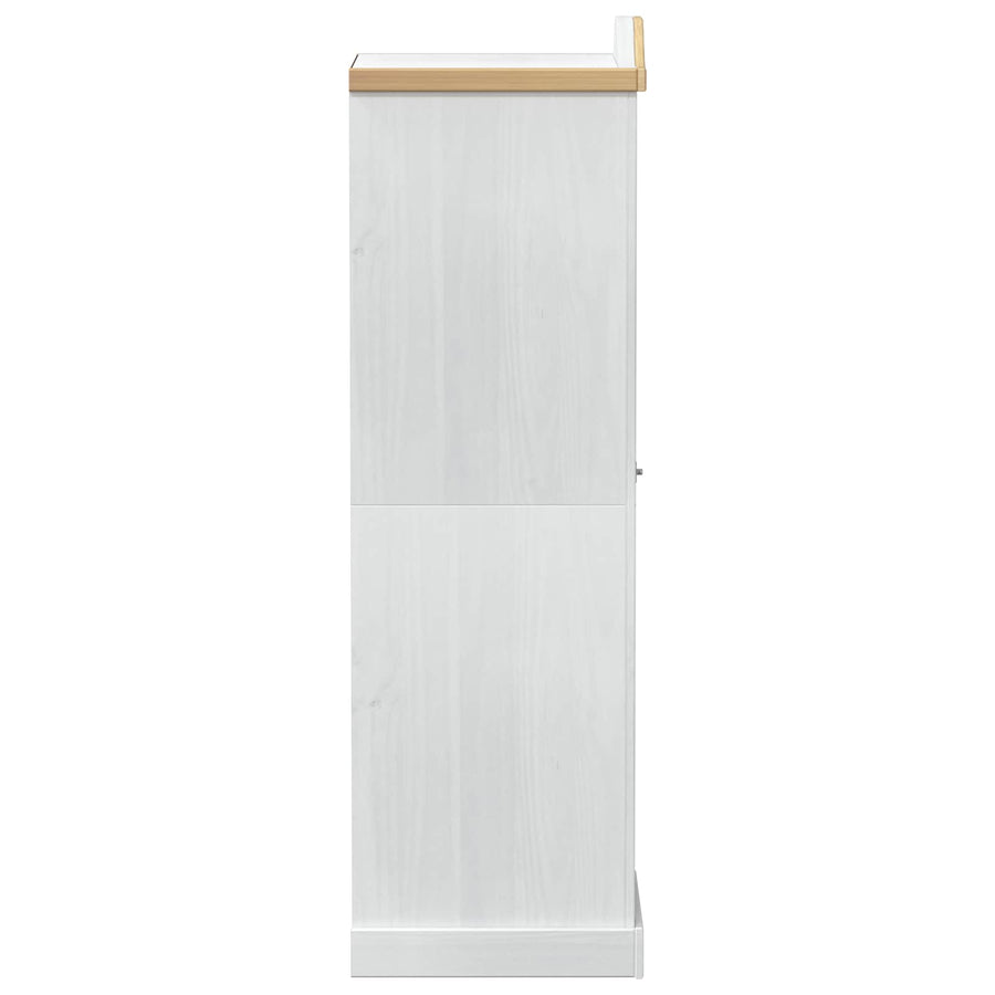 Kasten met plank Wit 55 x 52 x 170 cm Massief grenenhout